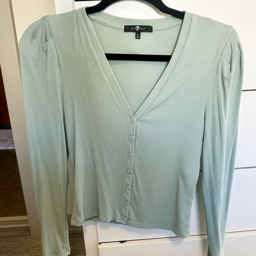 7 For All Mankind Mint Button-Down Shirt​